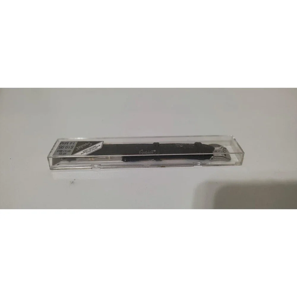 Speidel Ladies Buffalo Grain Leather Watch Band 14mm Black Genuine Leather - NEW